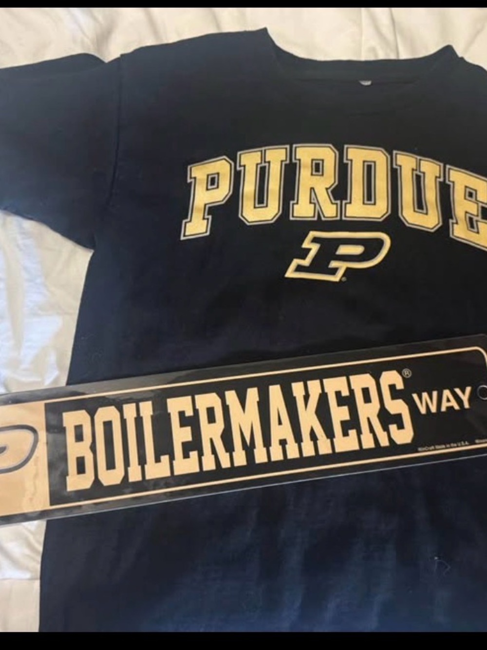 Purdue Boilermakers Black & Gold Crewneck Sweatshirt
